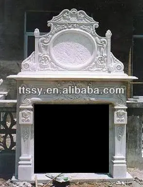 Hand Carved Engineered Stone Fireplace