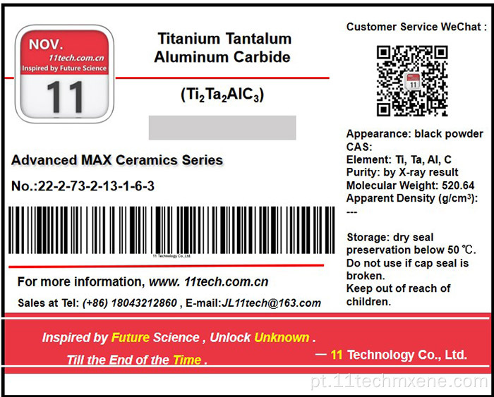 Material químico exclusivo Ti2ta2alc3 Pó preto