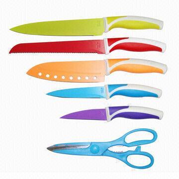 6-piece Knife Set with Non-stick Coating