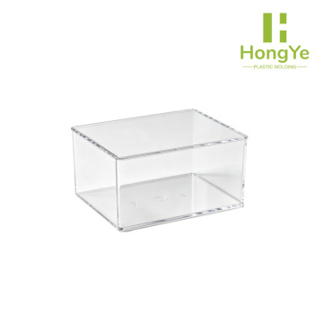 Contenedor de almacenamiento apilable multiusos de plástico esmerilado