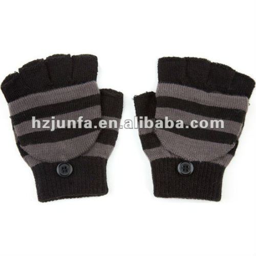 fashional cheaper factory directly sell soft cozy knit stripe mitten