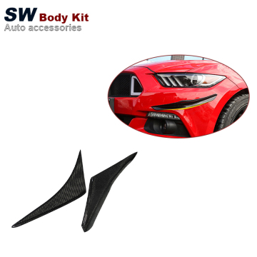 Carbon Fiber Front Bumper Canards for Ford Mustang 2015-2021