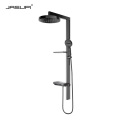 Jasupi new design 304 stainless steel double-layer storage rack multi-functional wall-mounted piano key shower set