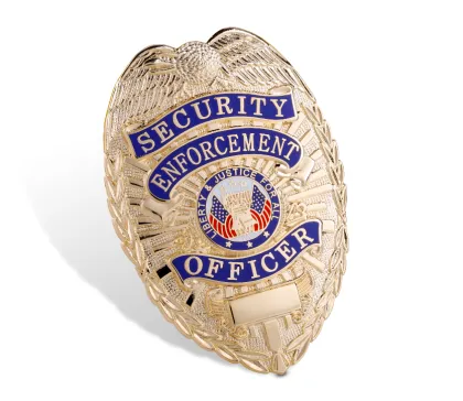 Metal High Quality Security Officer Badges Emblems