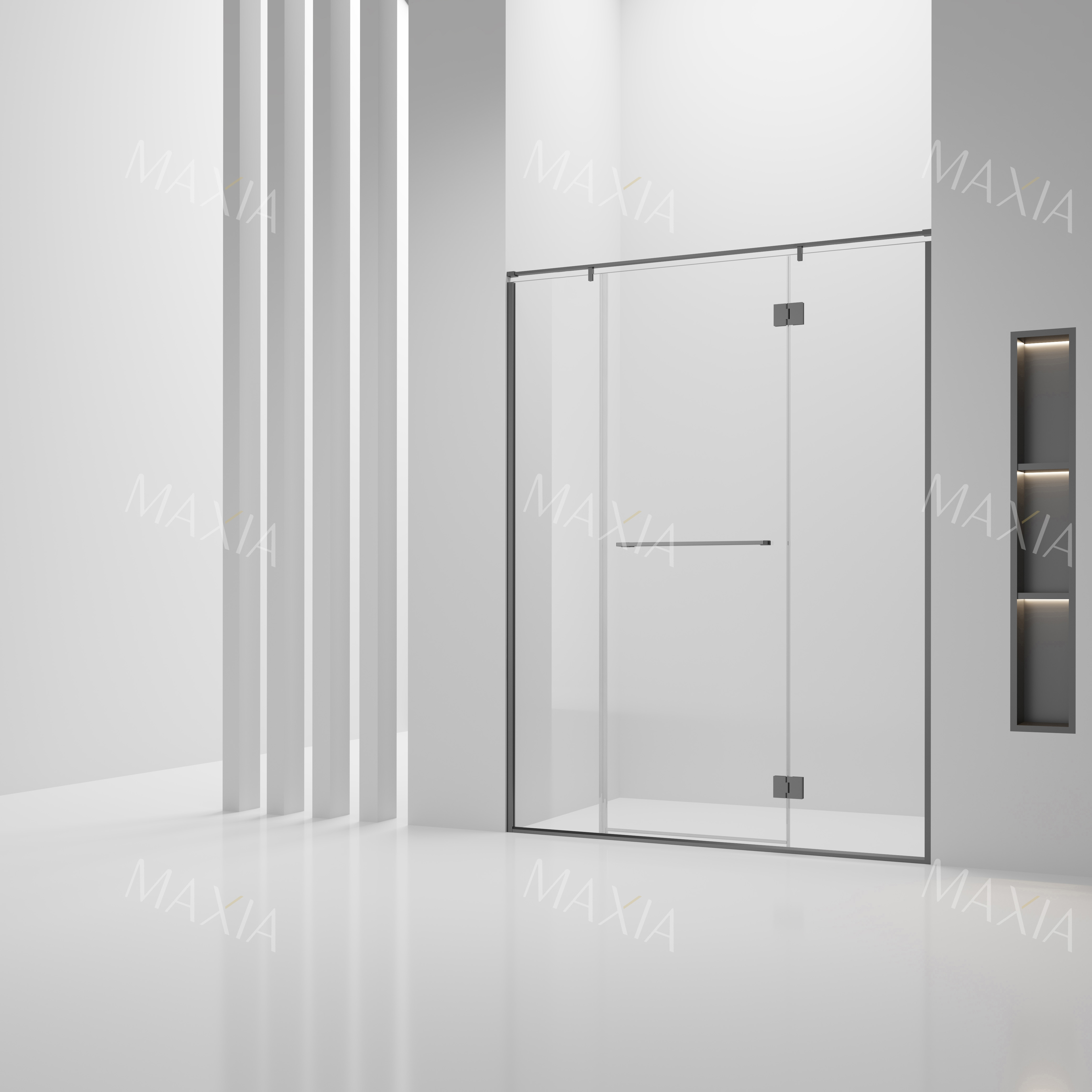 Хромированный прямоугольный вход для душа