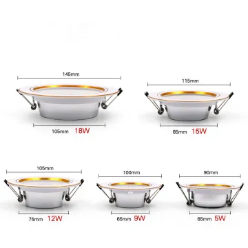 LED Downlight 5W-18W Recessed Round Ceiling Lamp - AC 220V-240V Warm/Cold White Indoor Lighting