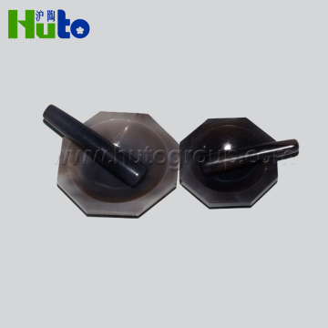 Porcelain and Agate Mortar and Pestle