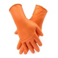 Guantes de examen de nitrilo naranja con CE FDA aprobado