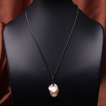 AA 16-17MM Freshwater Pearl Baroque pink Beads Cage Pendant PP001