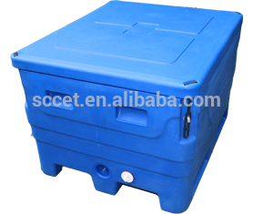 Insulated plastic fish tub,insulated plastic fish container,fishing box