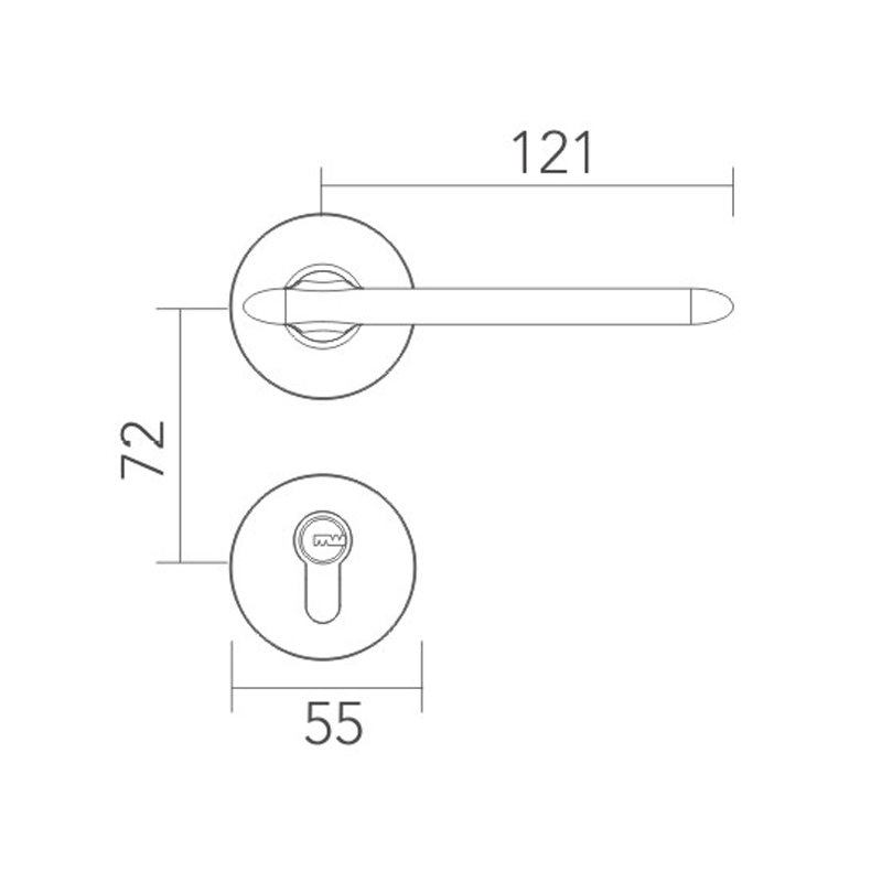 Современный сплит Modern-simple split lock