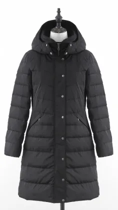 Women's Black Long Down Jacket