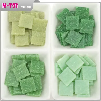 AS43 green DIY Glass Mosaic Kids DIY Crafts