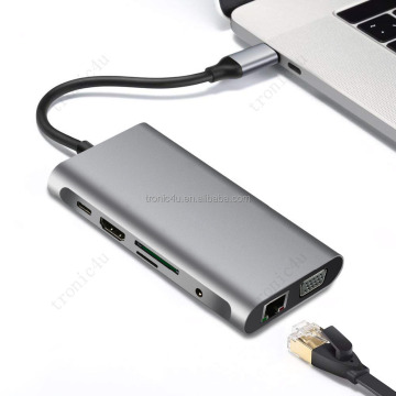 Adaptateur multiport USB C 6 en 1: hub, station d'accueil et solution de connectivité pour MacBook et autres ordinateurs portables