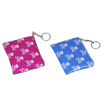 Coin Purse, Made of PU, with Skull Print