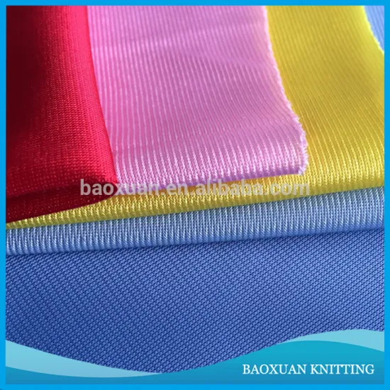 100% polyester cheap bright plain tricot polobright fabric for cloth