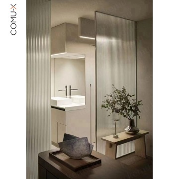 Minimalist Double Glass Aluminum Sliding Doors Soundproof Interior Partition