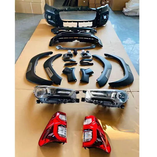 Auto Parts Body Kit for HILUX VIGO 2004-2018 Adapted to ROCCO 2020-2021 with Front and Rear Bumper Headlights