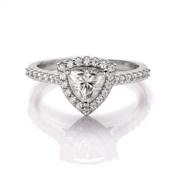 Trilliant Cut Moissanite Rings for Engagement
