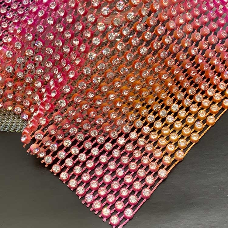 54 Rows Plastic Crystal Diamond Black Mesh Wrap: Sparkle Bling Ribbon ...