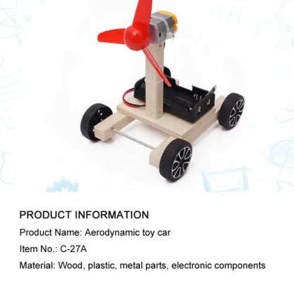 STEM Educational DIY Wooden Assembly Aerodynamics Car Toys