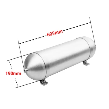 Seamless Aluminum 5 Gallon Air Tank for Air Compressor - Hole 5