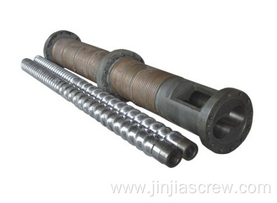 Barrel and screw for rubber machine