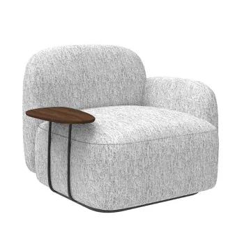 Modern Swivel Armchair with Table for Living Room