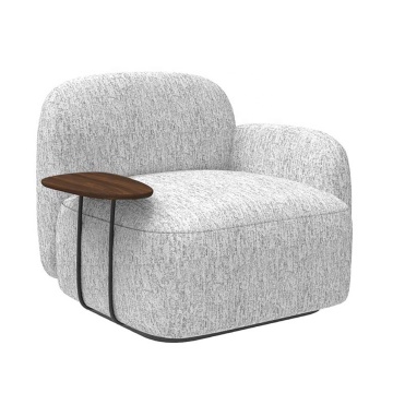 Modern Swivel Armchair with Table for Living Room