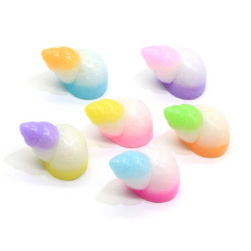 Lovely Sea Snail Resin Cabochon Flatback Bead For DIY Toy Decor Bead Charms Υπνοδωμάτιο Στολίδια Bead Slime