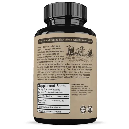 Grass Fed Promotes healthy heart Beef Liver Capsules
