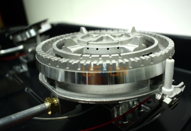 super thin Sabaf Burners Gas Hob  NG/LPG integrated exhaust system Glass Gas Hob Customize logo gas cooker 4 burner