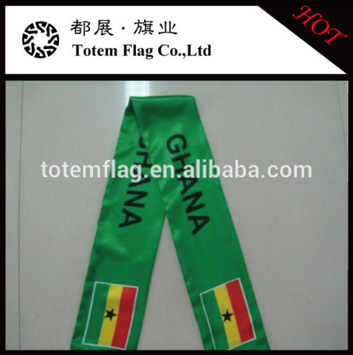 Ghana National Flag Print Satin Scarf