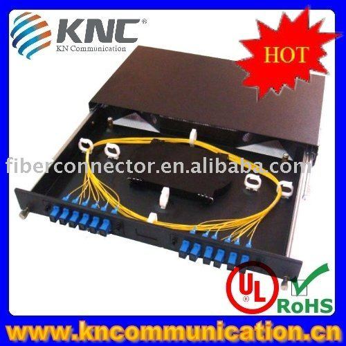 1U 12 Port Fiber Optic Equipment Patch Panel