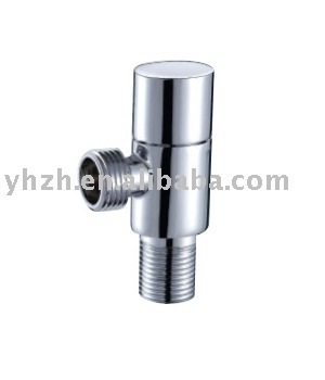 Brass Angle Valve Round Handle Chrome Plated
