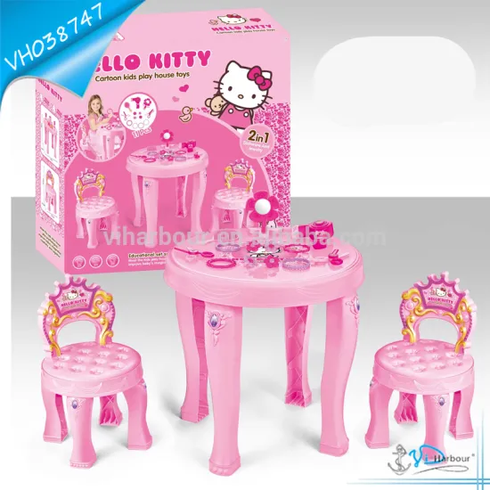 Plastic Pink Make up Chair Set for Girl