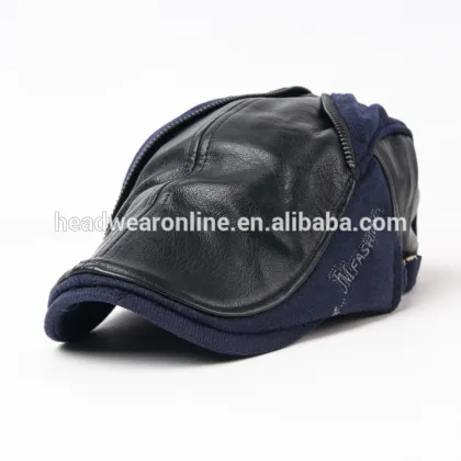 Promotional custom leather fabric Ivy cap fashion ivy cap