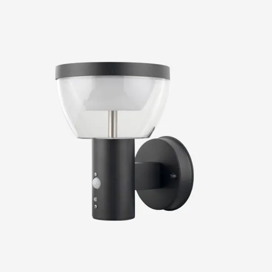 Modern Solar-Powered Stainless Steel Outdoor Wall Light