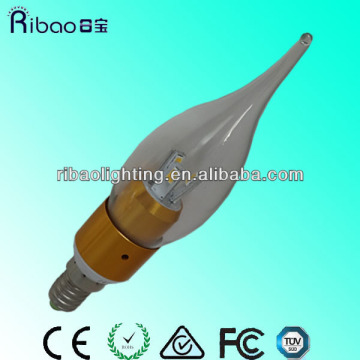 High quality e27 e17 e14 base 3w 12v led candelabra bulb