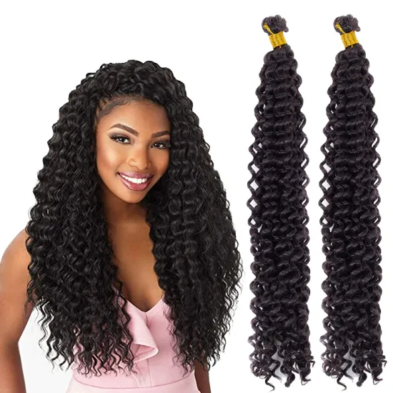 Passion Twist Crochet Braiding Hair Synthetic Wholesale Curly Water Wave Crochet Hair Water Wave Twist For Distressed