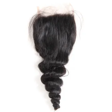 High Density  Cambodian Hair 4X4 Loose Wave Lace Frontal Closure