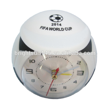 Promotion Gift Football Shape Plastic Alarm Desk Table Clock For Fans