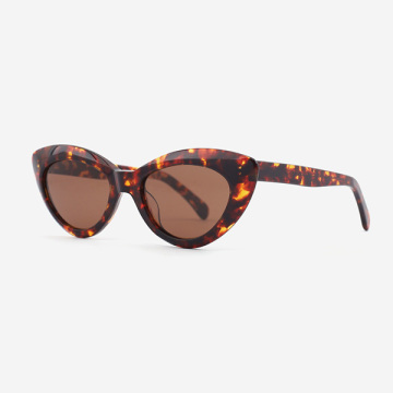 Retro Cateye Acetate Female Sunglasses