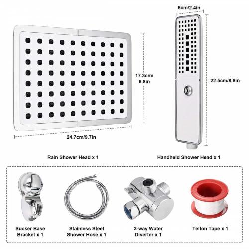 gaobao High quality abs plastic silver telephone shower shower set
