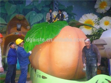 Shanghai World Exposition halloween decorative cheap 2m height Artificial huge costume fruits orange white pumpkin EC08 0408