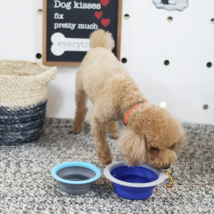 food collapsible pet silicone dog bowl for travel