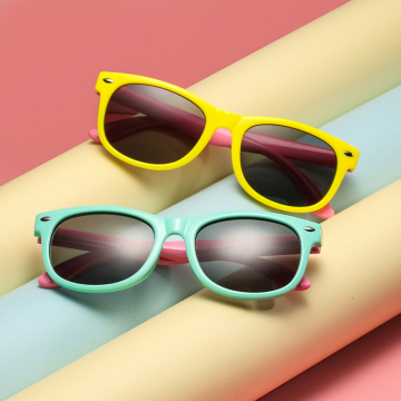 Polarized Retro Square Sunglasses for Kids - Affordable Plastic Sun Glasses for Boys and Girls