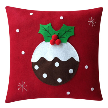 Christmas pillow with pudding pattern