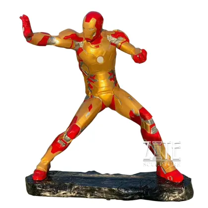 Shop decoration resin movie character sculpture life size fiberglass ironman statue