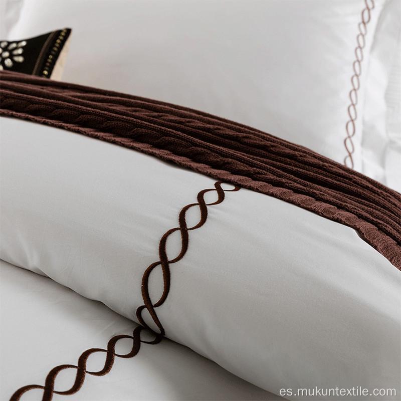 Conjuntos de cama tamaño queen 100% algodón edredón de lujo